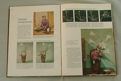アメリカのフラワーアレンジメントの本、生け花の紹介